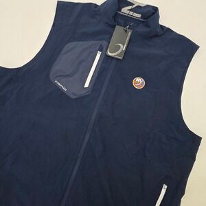 ZERO RESTRICTION Z700 WINDBREAKER VEST MENS 2XL XXL NEW YORK ISLANDERS BLUE GOLF
